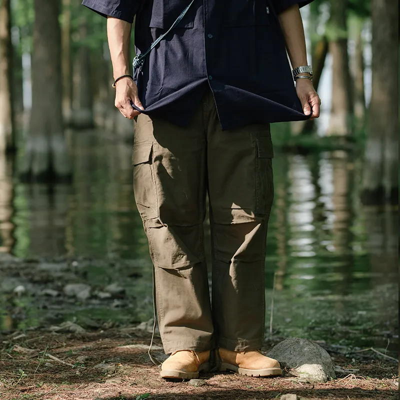 TEKABLU Cargo Pants Casual Pants Men's Army Green-4