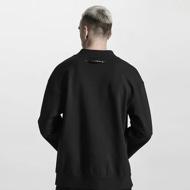 NORVINCY Chinese Fashion Trend V Neck Sweatshirt Without Hood Unisex-2