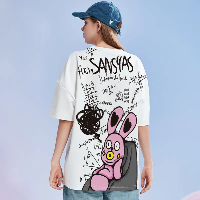 SANSYAS T Shirts Unisex White-3