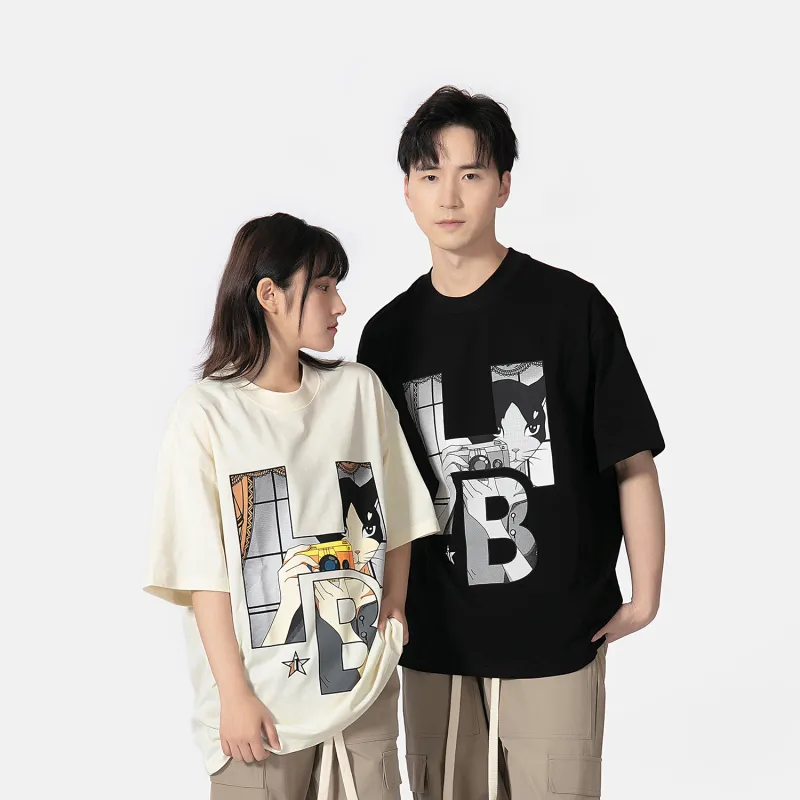 Hepburn Cat T-Shirts Unisex-3
