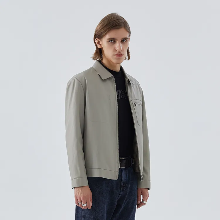 DAVID NAMAN Leather Jackets Men Ecru-4