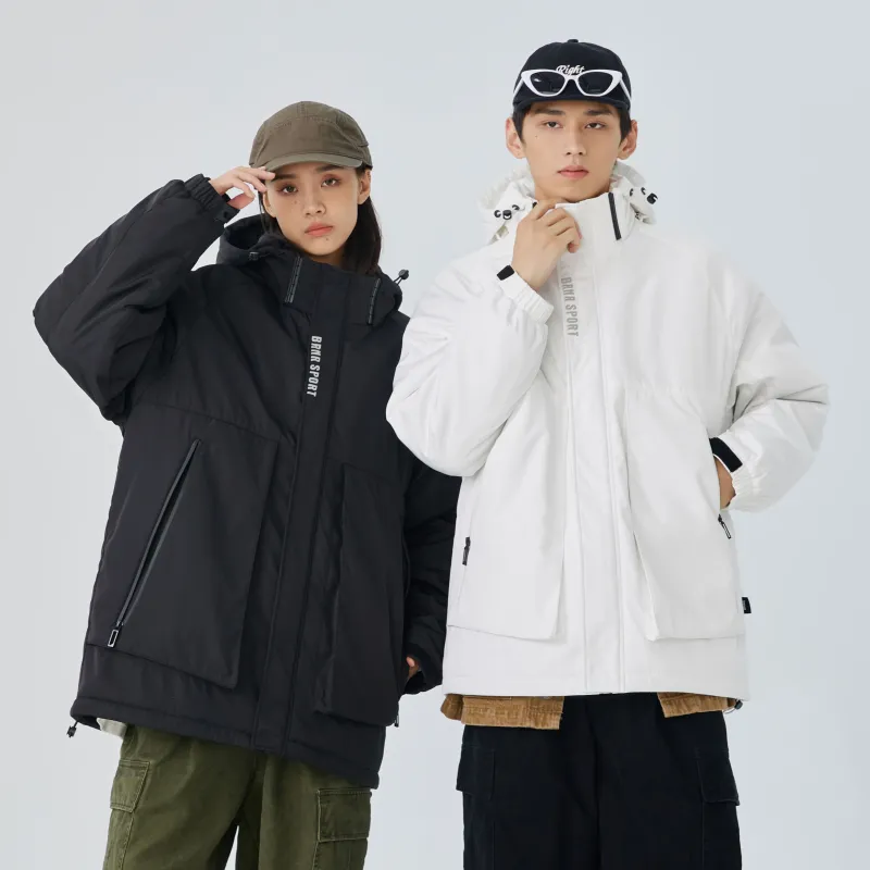 BRNR Thickened And Fleece-Lined Single-Layer Windbreaker Jacket Unisex-2