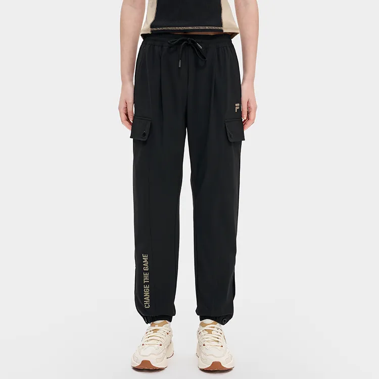 FILA FUSION Trending Street Series Casual Pants Women's Pitch Black-2