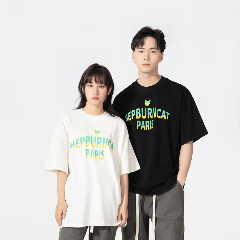 Hepburn Cat T-Shirts Unisex-2