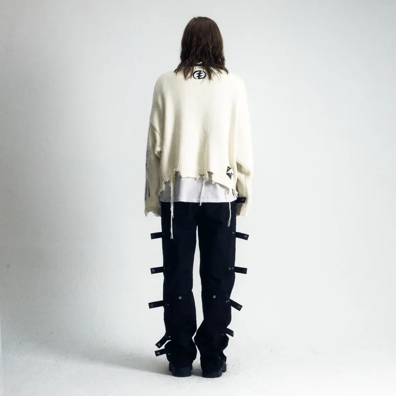 Createexploreexpandconquer Intarsia knit Logo Sweater-3