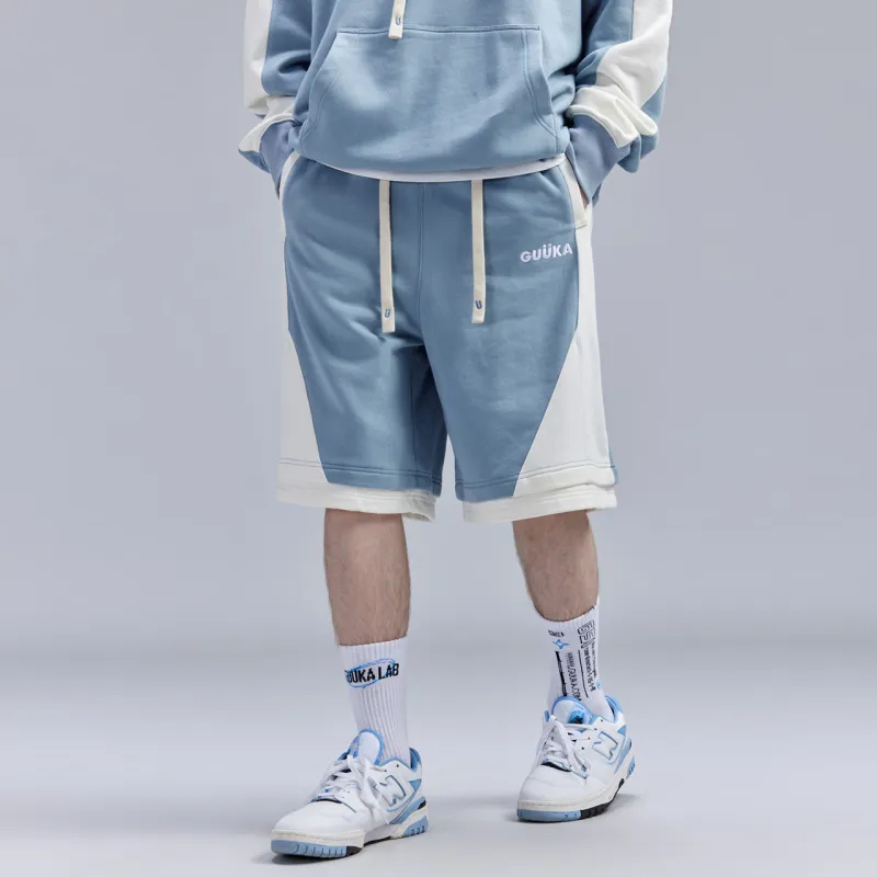 Guuka Casual Shorts Men Light Blue-4