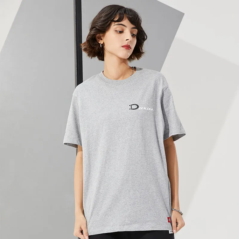 Dickies Straight T Shirt Unisex Medium Feather Gray-5