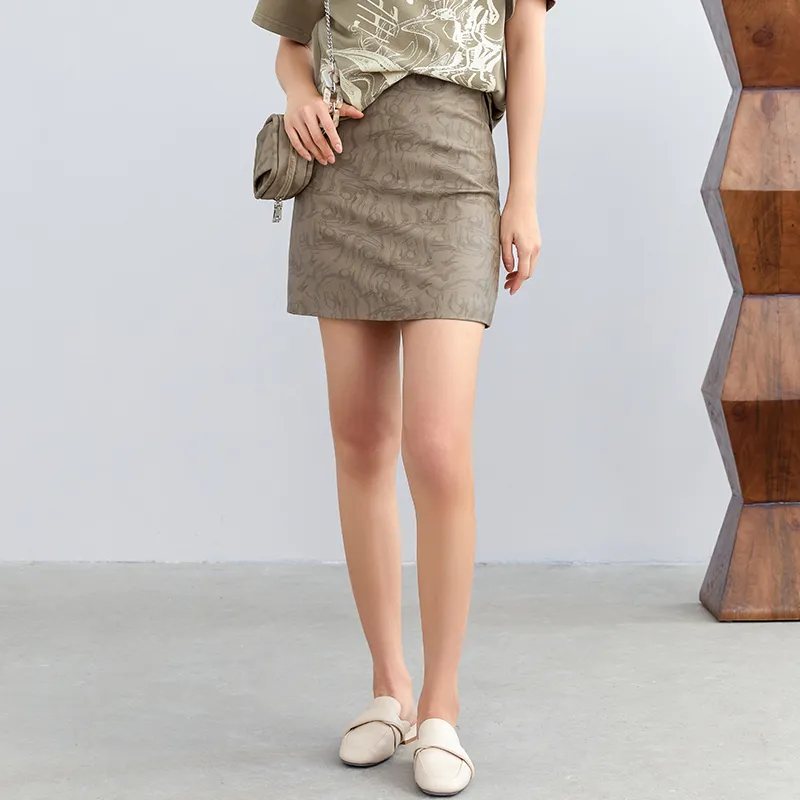THE SEA LIFE Cropped Skirt Tea Brown-2