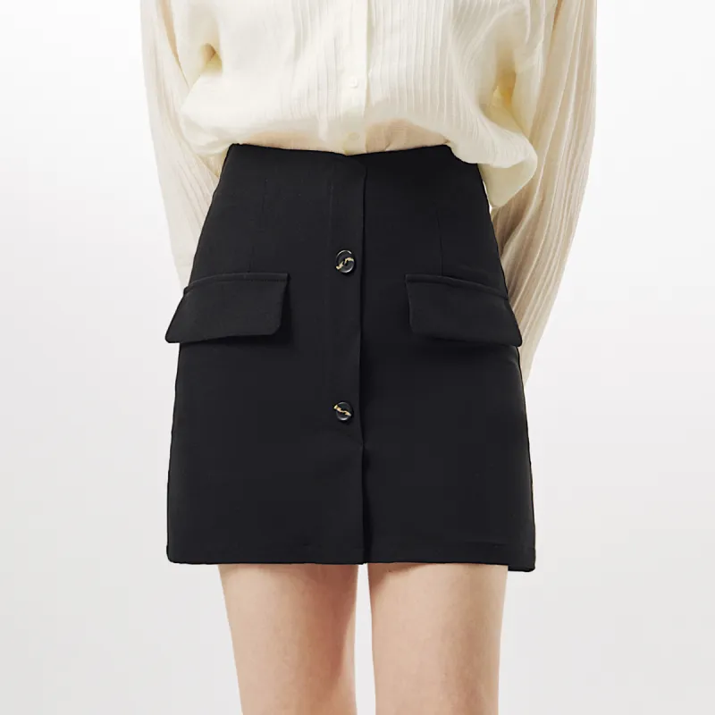 I'M ONE Casual Short Skirts Women's Black-2