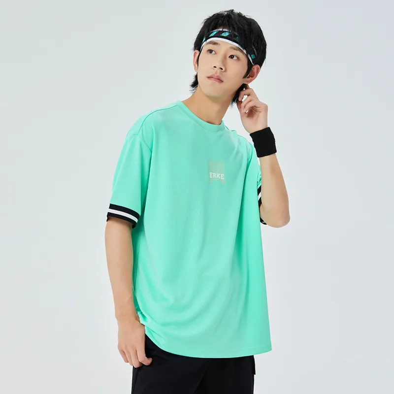 Erke Jianghu Series T Shirts Men Ice Cream Green-2