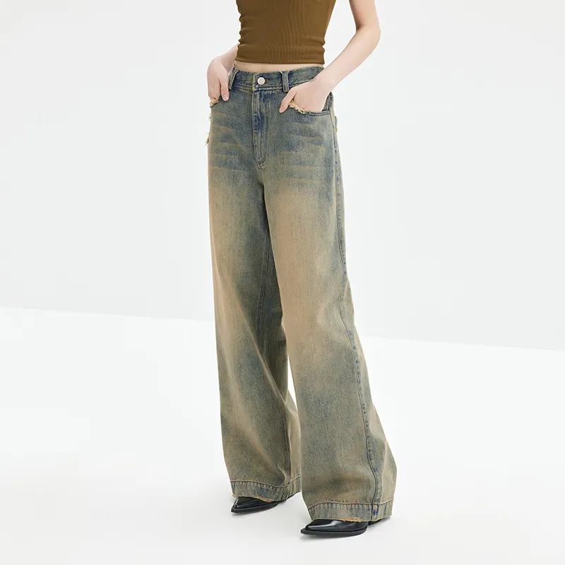 OPICLOTH Jeans Unisex Washed Blue-3