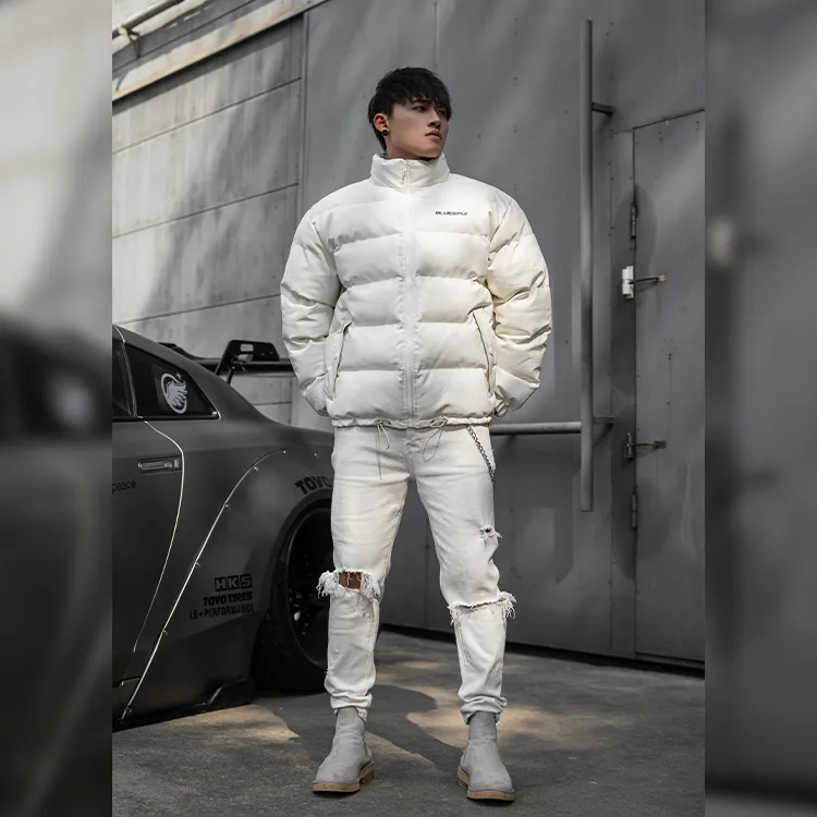 BLUESFLY Puffer Jacket Unisex Ecru-5