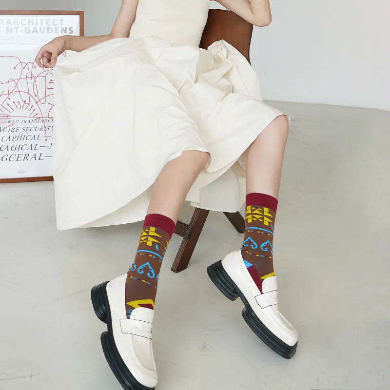TOOCI Unisex Mid Calf Socks-5