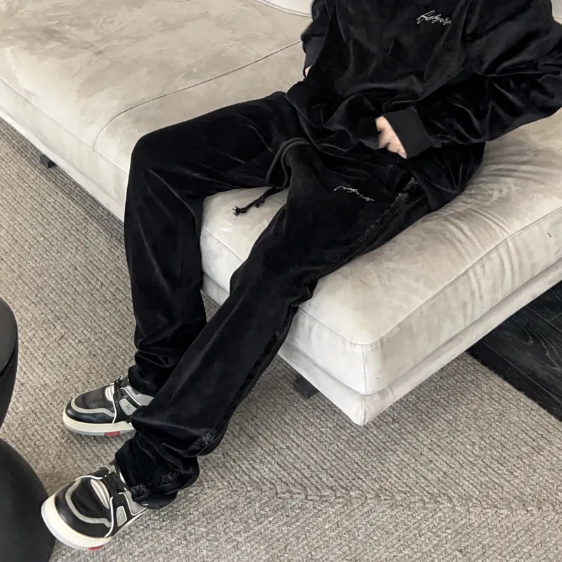 Askyurself Casual Pants Unisex Black-5