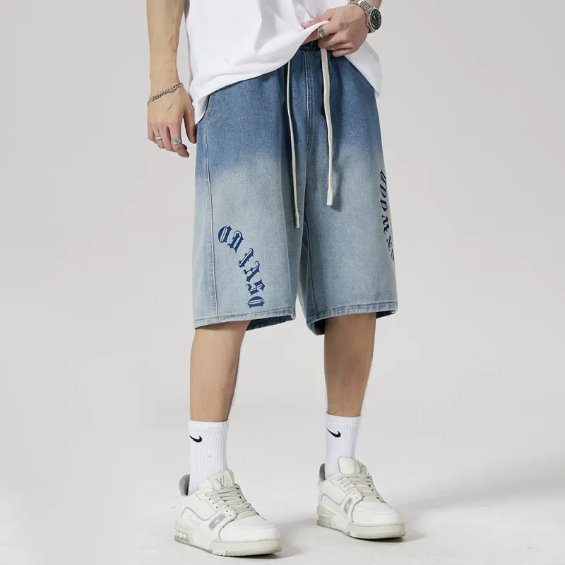 JASONWOOD Cowboy On The Run Summer Denim Shorts Unisex-11