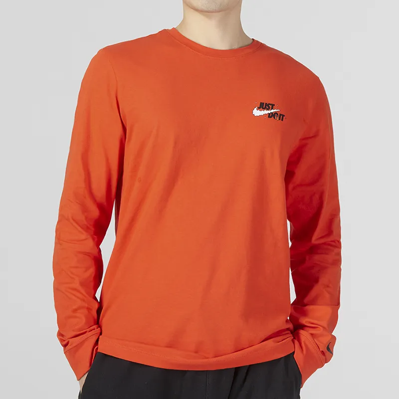 Nike T Shirts Men Orange Red-2