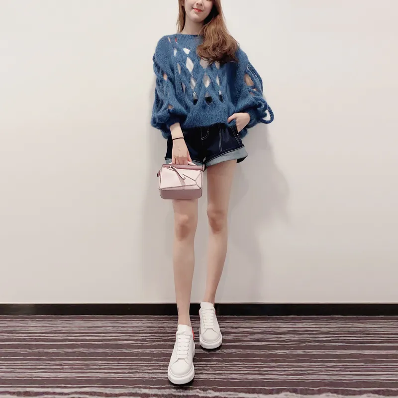 LOEWE Loose Fit Sweater Women's Blue-1