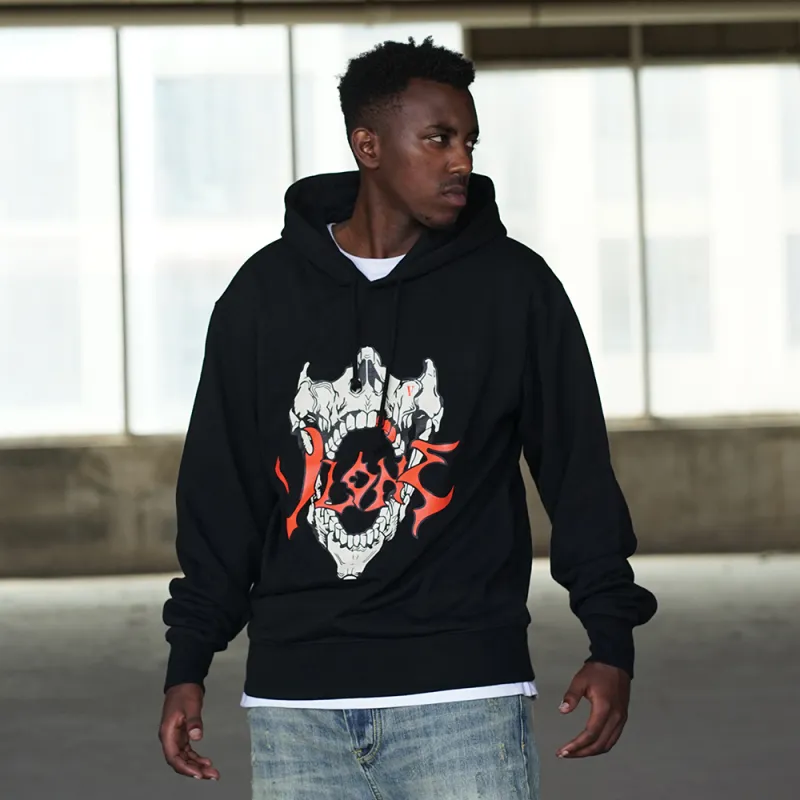 VLONE Skull Series Sweatshirts Unisex Black-7