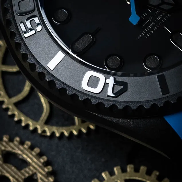 VENCREW Radar [Klein Blue] Automatic Mechanical Movement Watch Unisex Black Dial-3