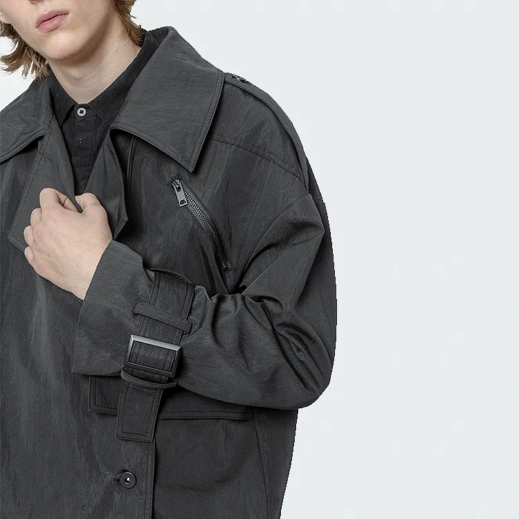 HUANXIANGZHE Jackets Unisex Black-2