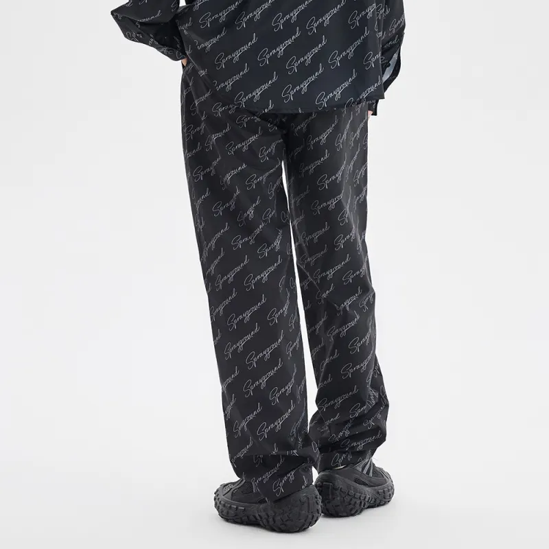 SPRAYGROUND Casual Pants Unisex Black-3