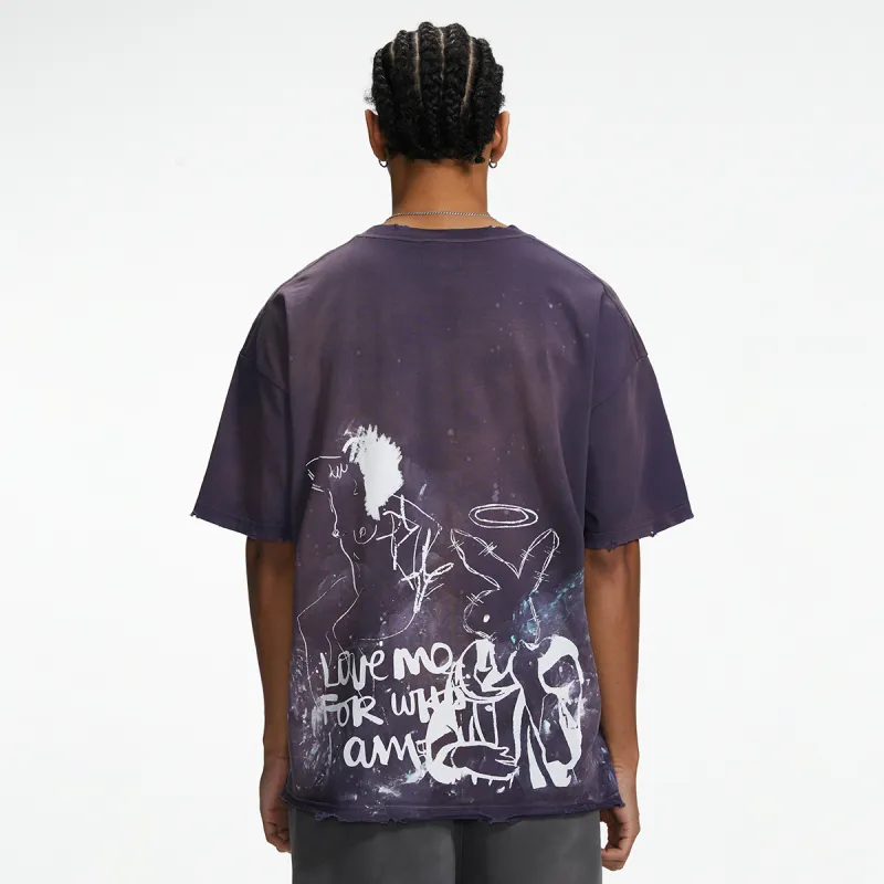Playboy X SSSAINT LOUIS SSSAINT LOUIS X Playboy Co branded Series T Shirts Unisex Purple-4