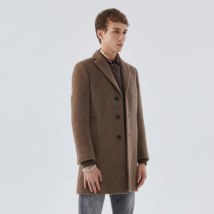 DAVID NAMAN Coats Men Brown-5