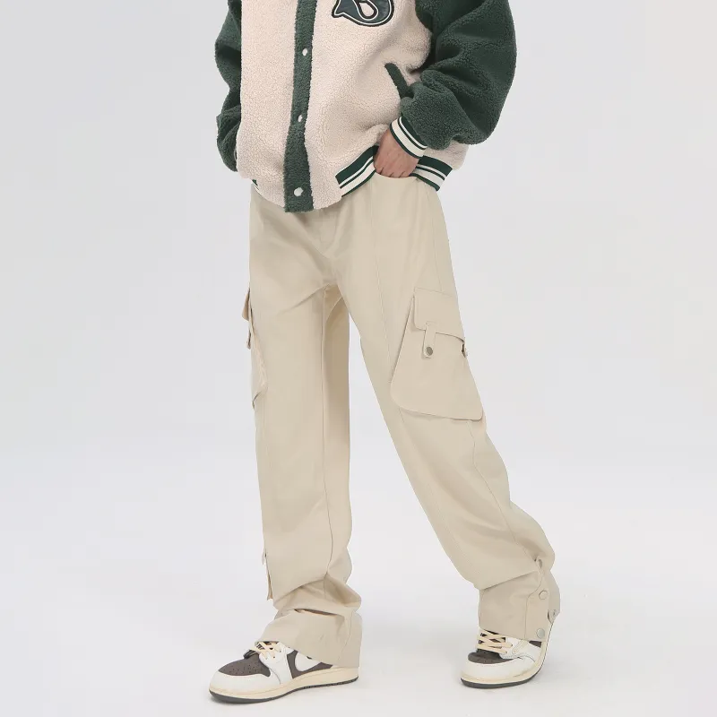 PASET Casual Pants Unisex Apricot-3