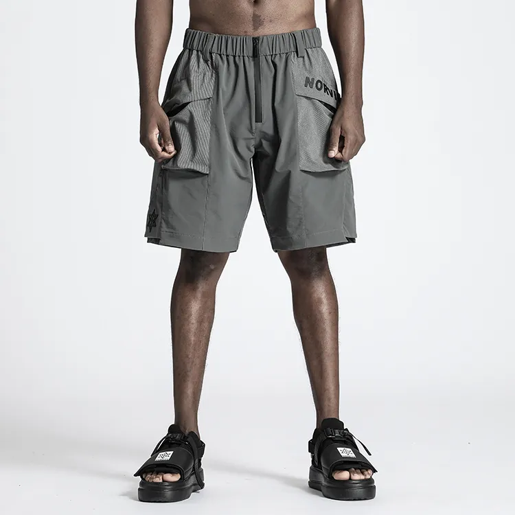 NORVINCY Straight Fit Loose Fit Solid Color Fitness Sports Shorts Unisex-7