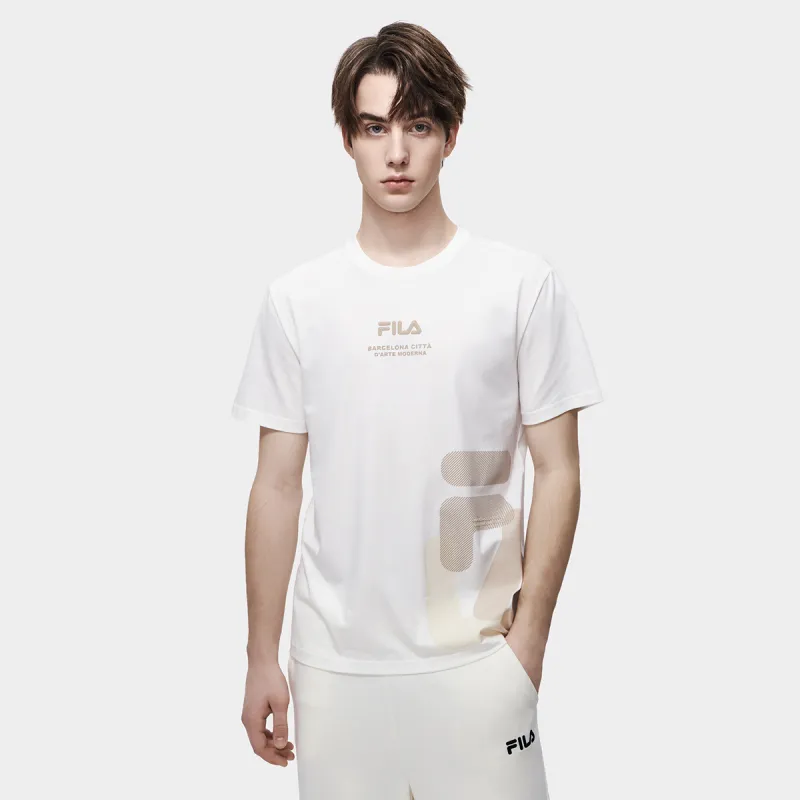 FILA T Shirts Men Cloud White-2