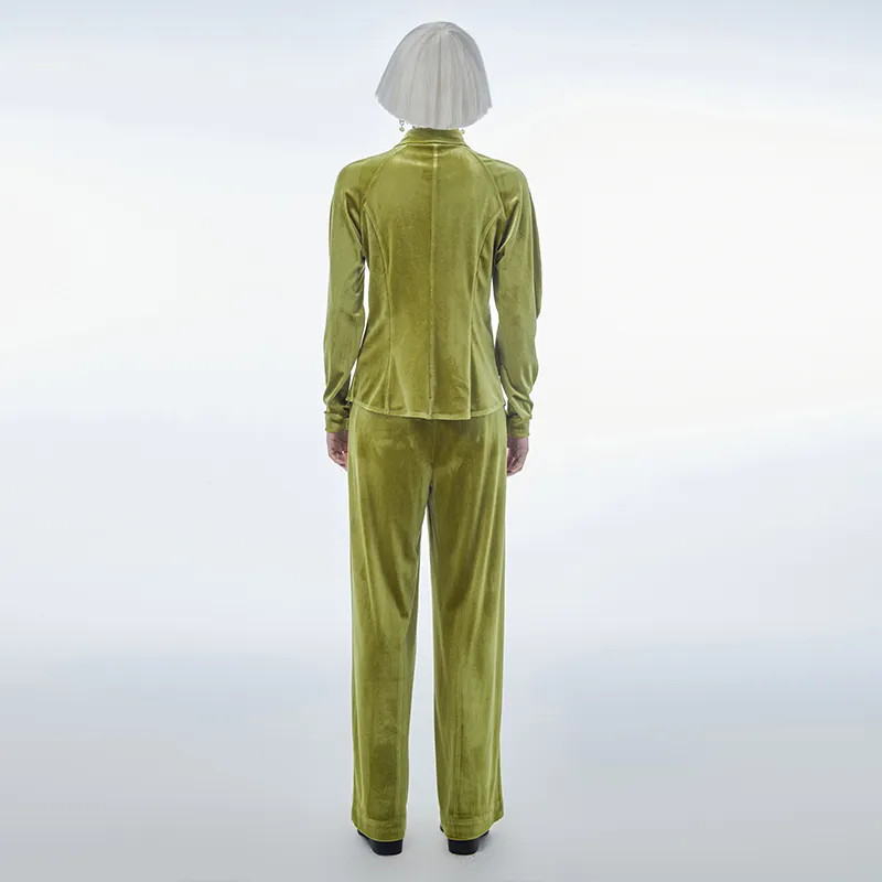 D. MARTINA QUEEN Casual Pants Women's Yellow Green-2