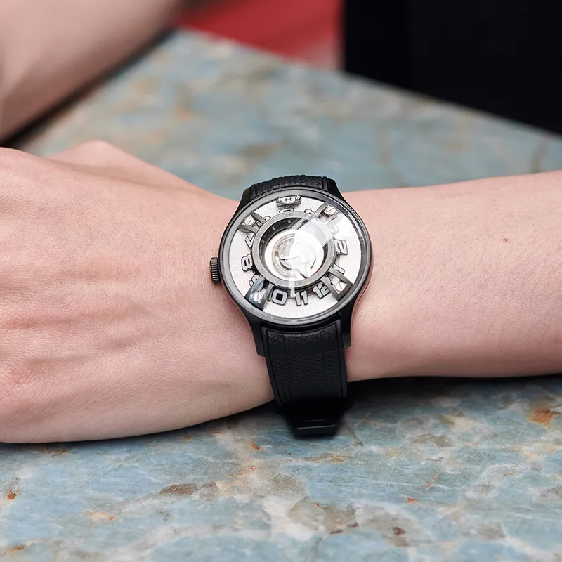 REEF TIGER OBLVLO Collaboration Mechanical Movement Watch Unisex White Dial OBL BLM-20