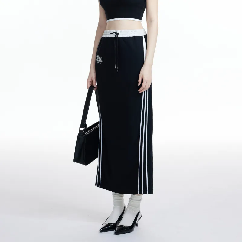 LIUREGALI Casual Long Skirts Women's Black-2