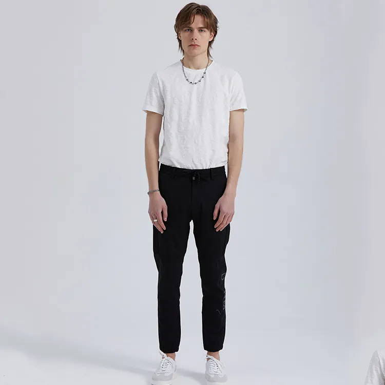 DAVID NAMAN Knitted Sports Pants Men's Black-2