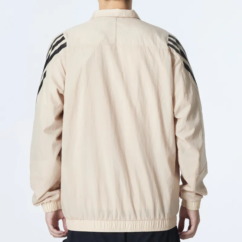 Adidas Essential Jacket Spring And Fall Season Men's Khaki-4