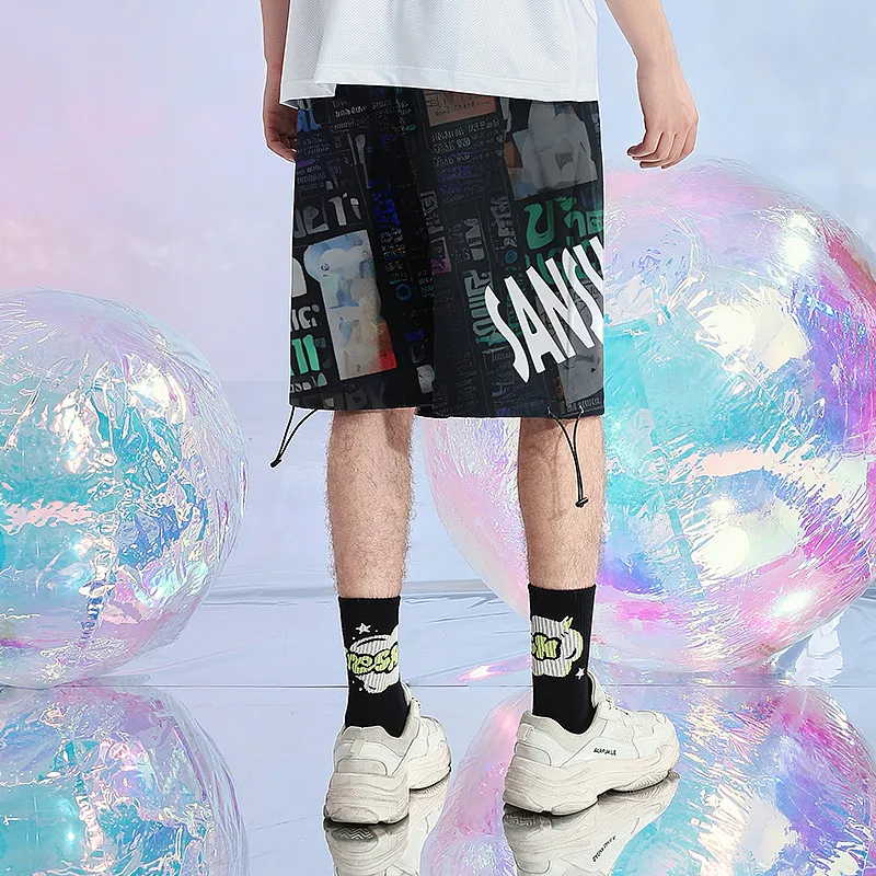 SANSYAS Casual Shorts Unisex Black-4