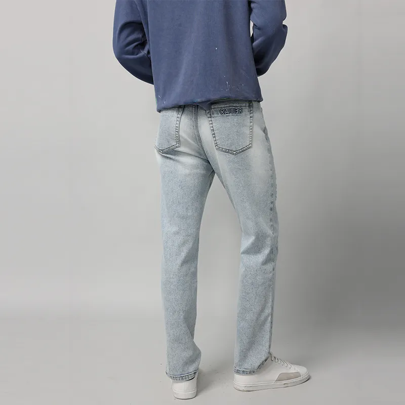 RARE FW22 Ripped Pants Jeans Men's Light Blue-3
