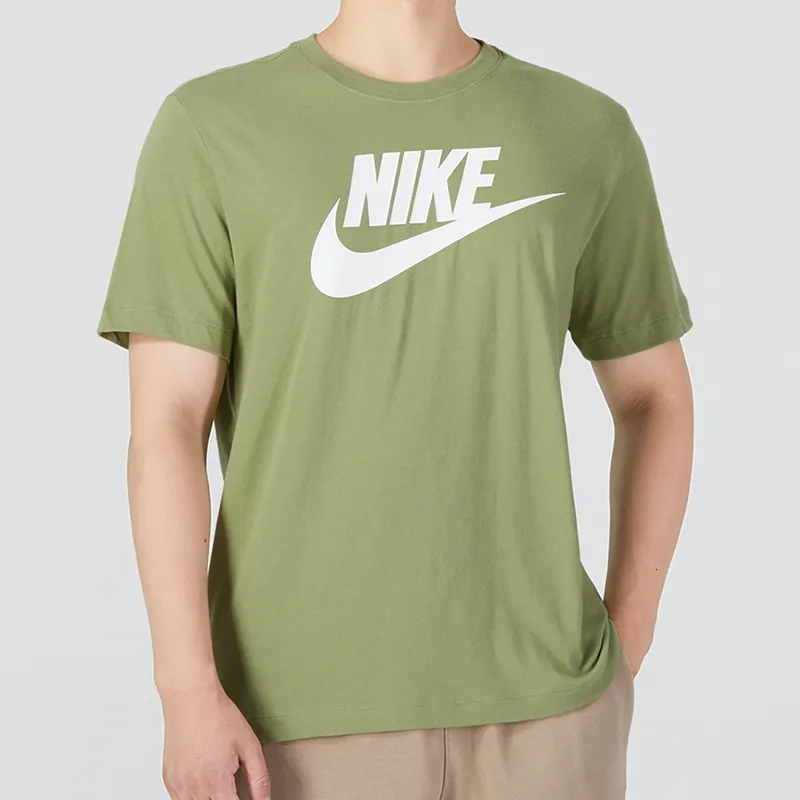 Nike T Shirts Men Olive Green-2