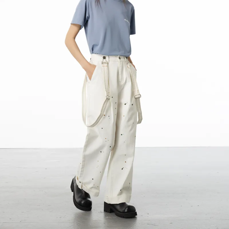 BLUELANDINC Overalls Women's White-2