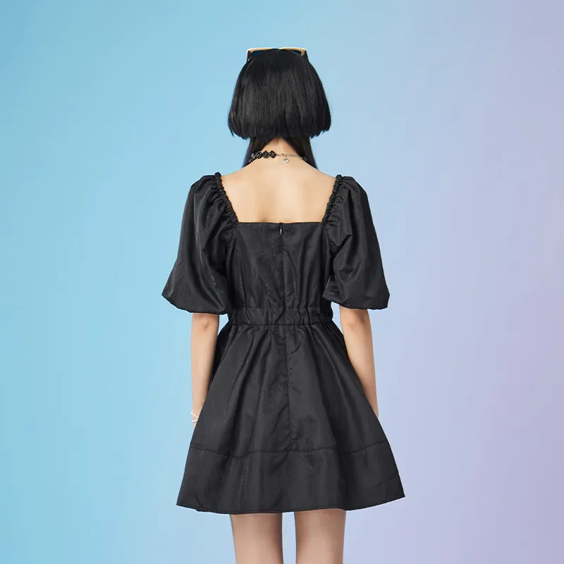 LALABOBO A-Line Skirt Dress Black-2