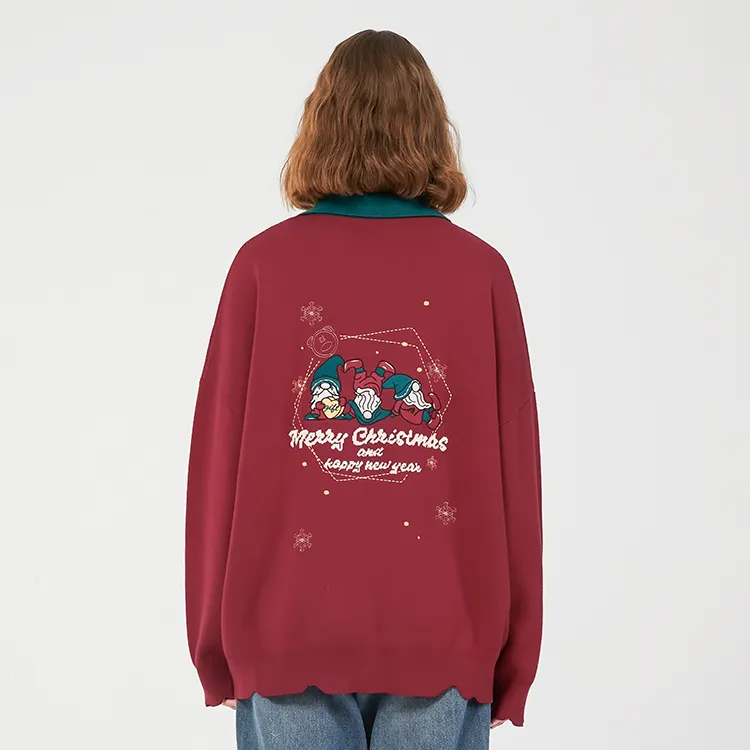 LAMLICKA Knitwear Unisex Red-3