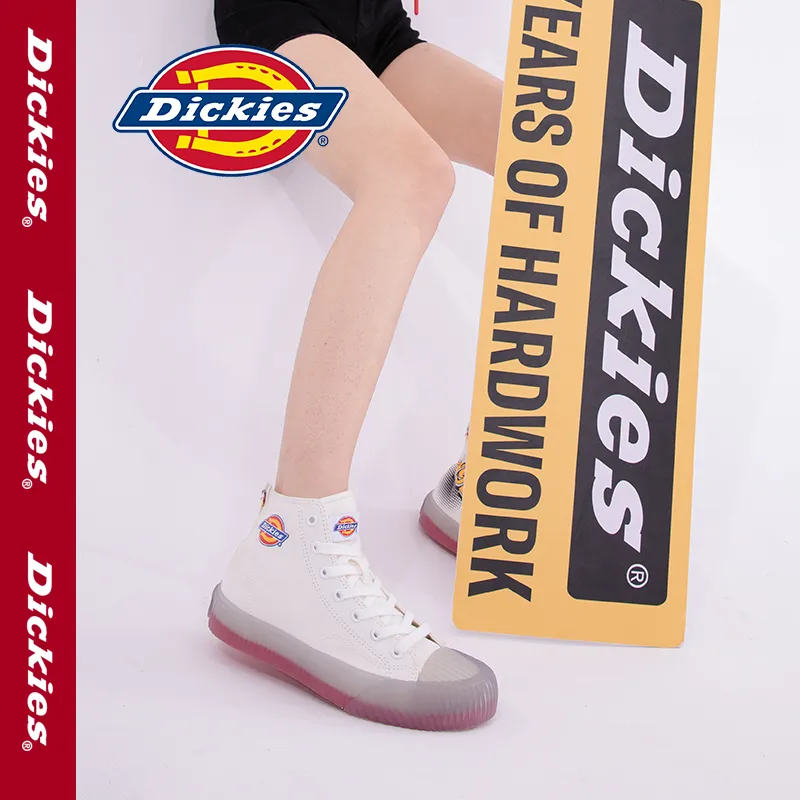 Dickies Canvas Shoes Women's High-Top White-5
