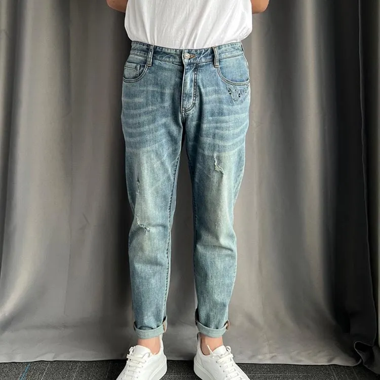 LIU·JO UOMO SS22 Ripped Pants Jeans Men's Medium Blue-2