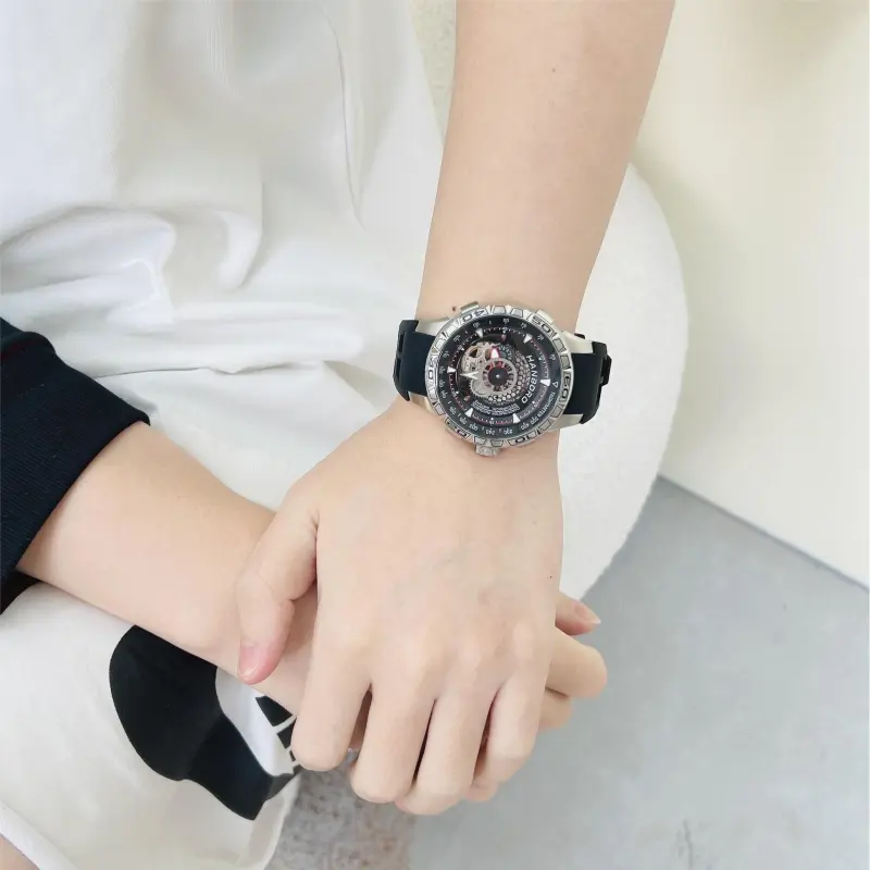 HANBORO Automatic Mechanical Movement Watch Men's Watches Black Dial HBR9205-BH-4