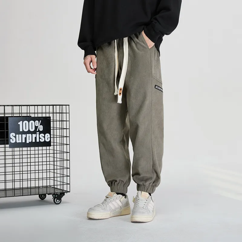 JASONWOOD Autumn And Winter Season Knitted Sports Pants Trendy Thickened Casual Pants Unisex-11