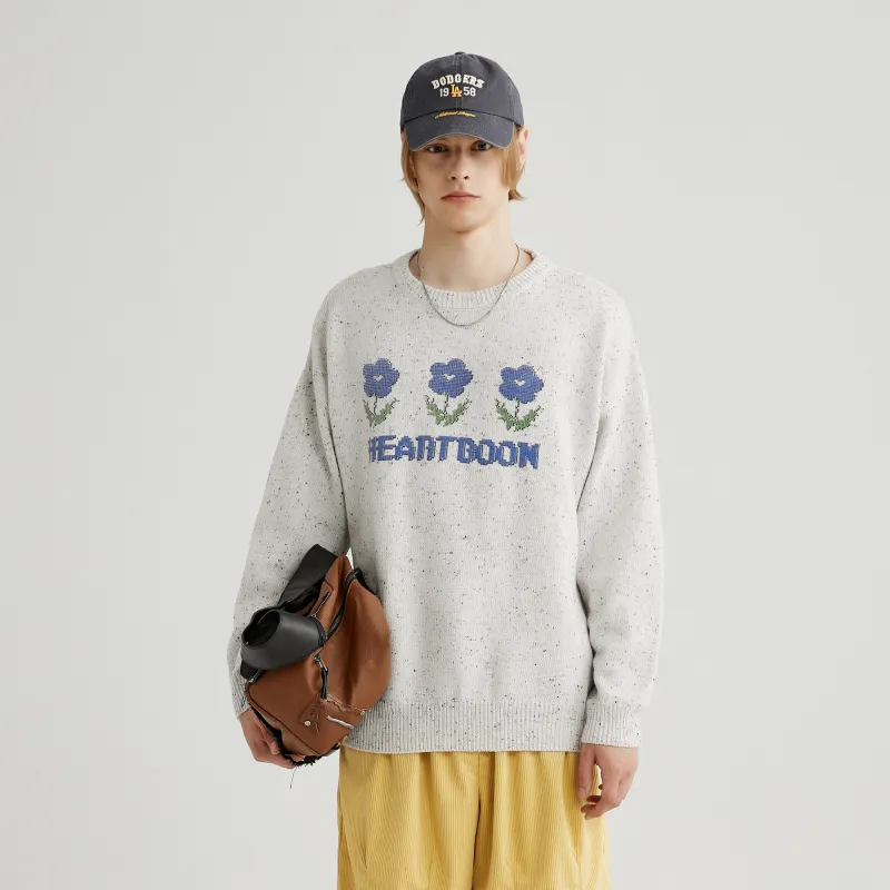 Heartboon Sweaters Unisex Beige Gray-4