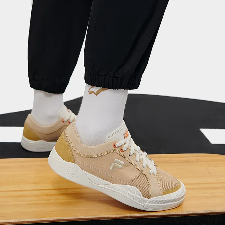 FILA FUSION ATV Anti Slip Wear Resistant Low Top Skateboard Shoes Women's Golden Wheat-9