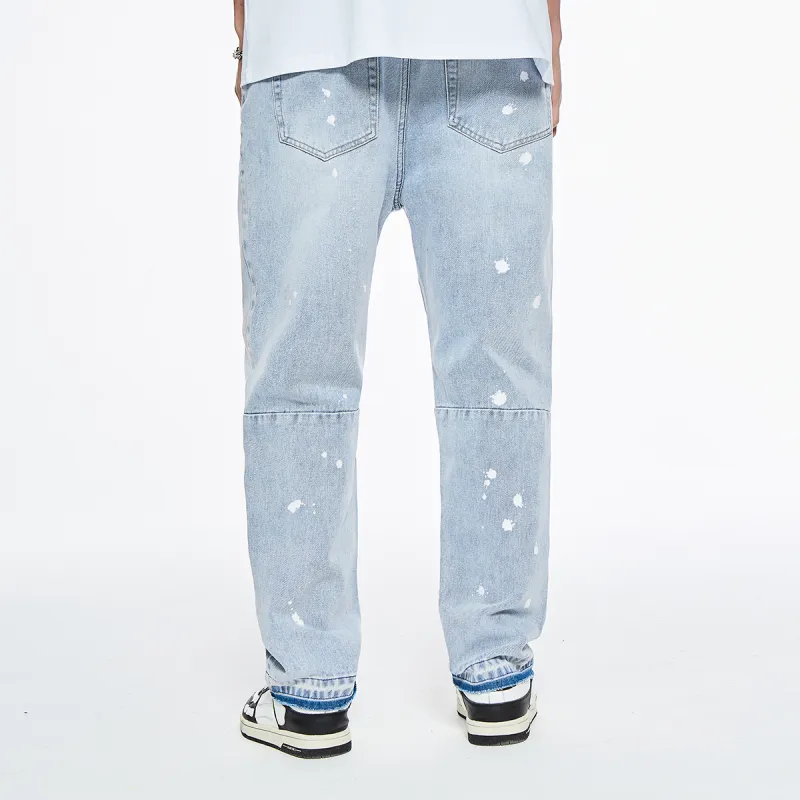 GUKUUL Straight Jeans Unisex Light Blue-3