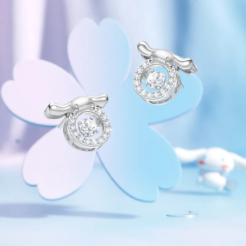 TIDECOLOR Yugui Dog S925 Silver Stud Earrings Women's Silver-2