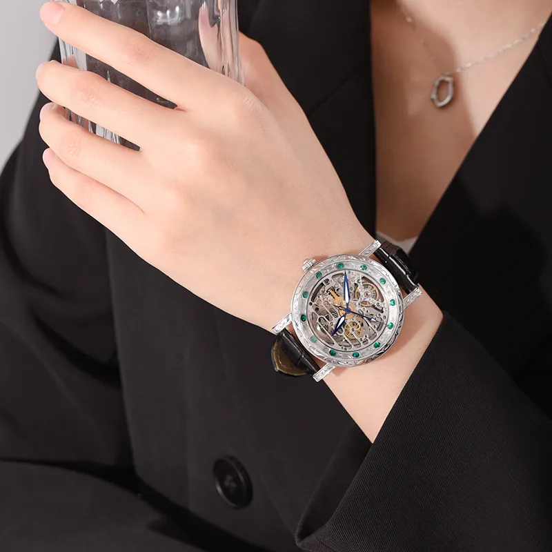 VRQ Faith Series Automatic Mechanical Movement Watch Women's Watch Cut-Out Dial-7